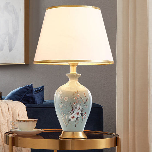 Hand-painted Flower Ceramic Table Lamp
