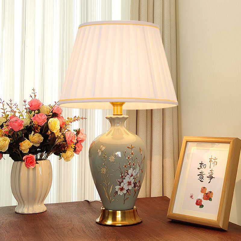Hand-painted Flower Ceramic Table Lamp