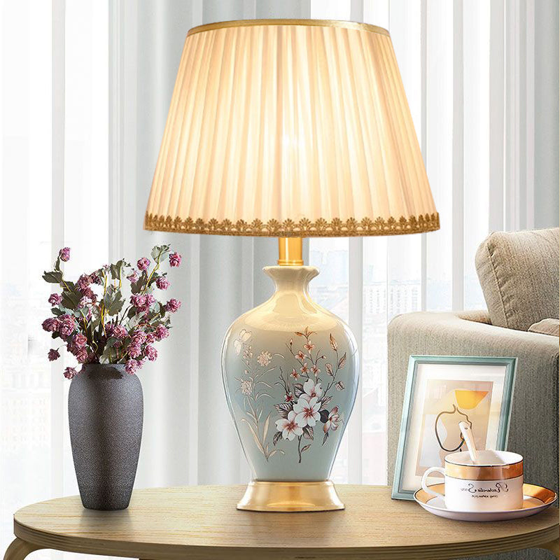 Hand-painted Flower Ceramic Table Lamp