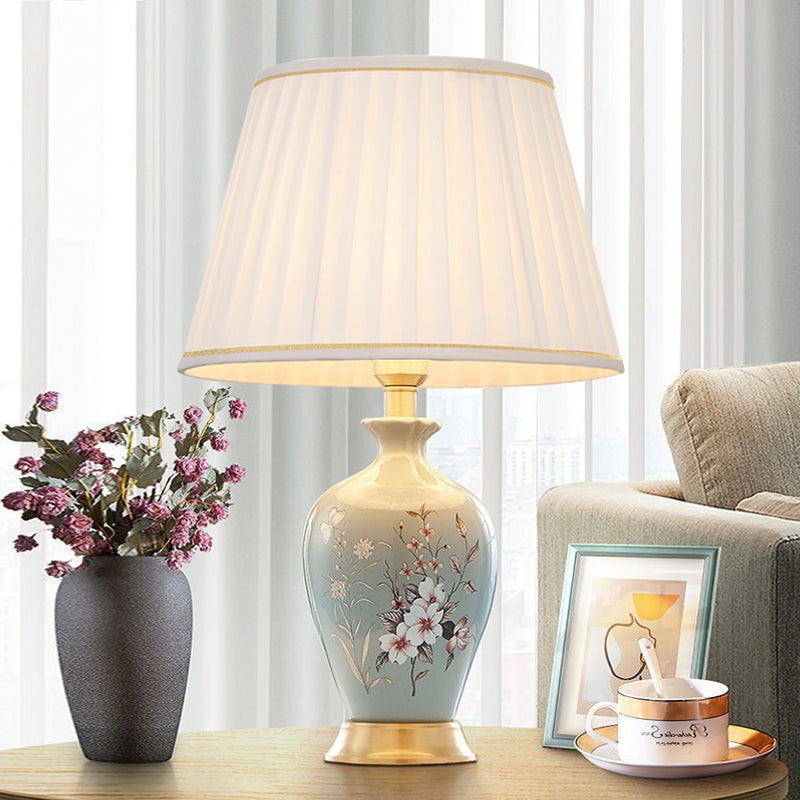 Hand-painted Flower Ceramic Table Lamp