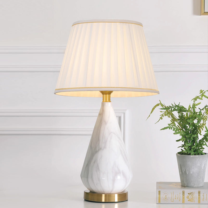 Marble ceramic table lamp