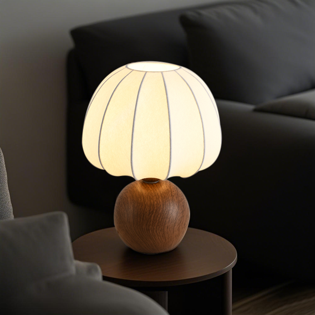 LED ceramic table lamp imitation silk lamp cover