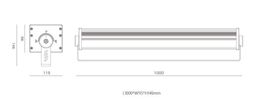 Outdoor LED Flood Light IP65 Waterproof Wall Washer – Model HL-XQ1000-96