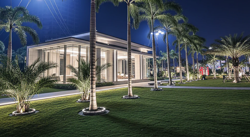 Modernist Architecture Estate Night