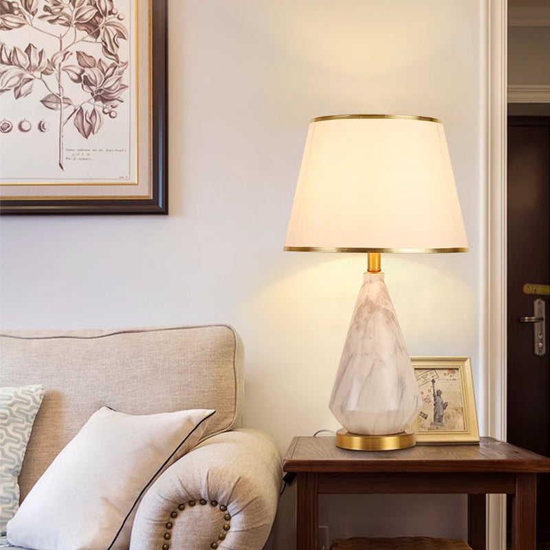 Marble ceramic table lamp