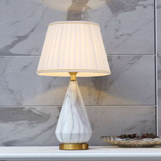Marble ceramic table lamp