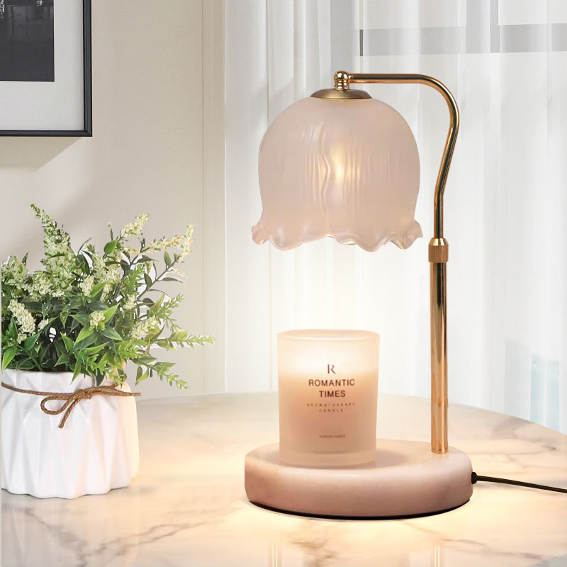 Aromatherapy melting wax lamp marble bottom