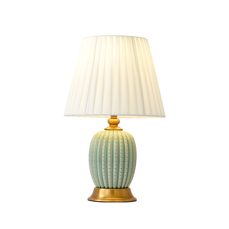 Handmade Artistic Bionic Cactus Ceramic Table Lamp 