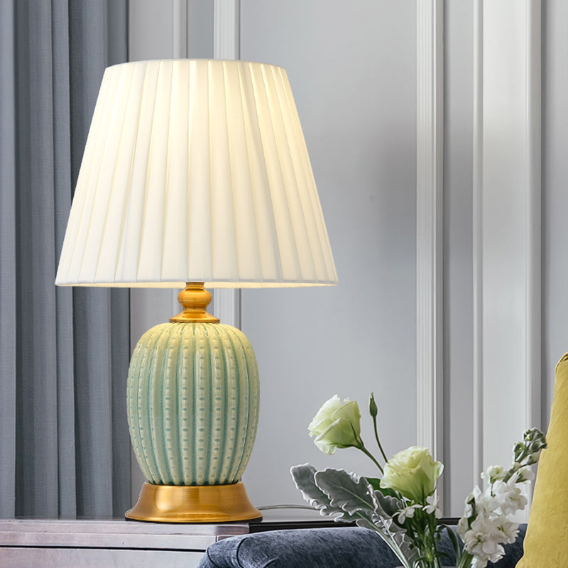 Handmade Artistic Bionic Cactus Ceramic Table Lamp 