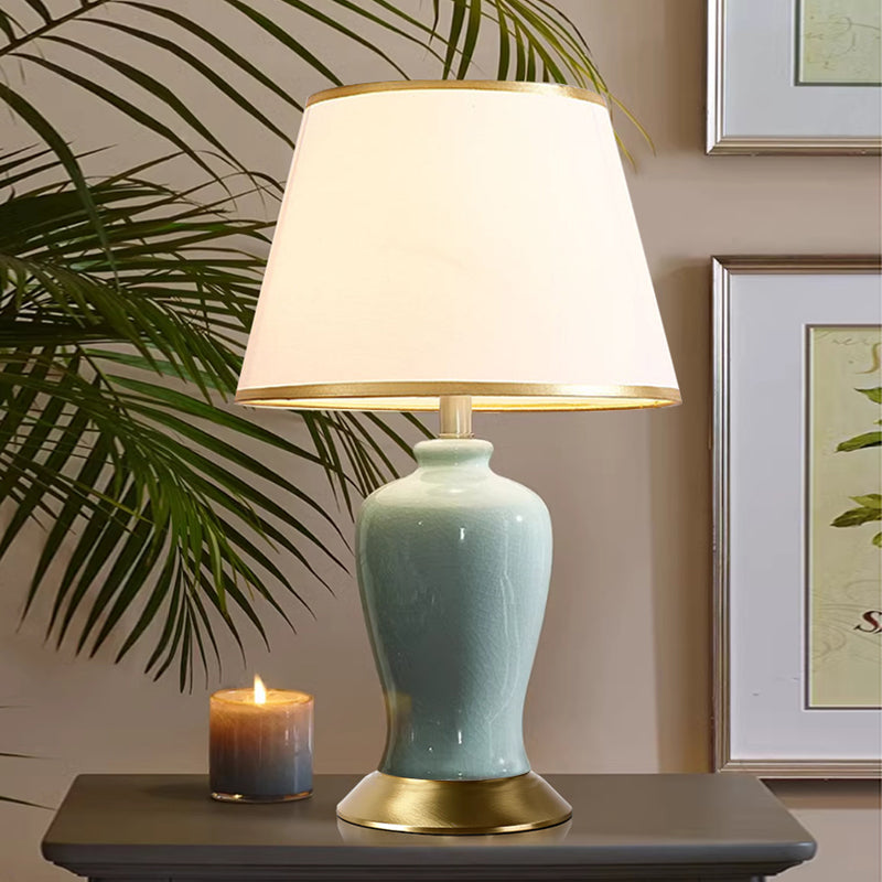 Ice-Crackle Celadon Ceramic Table Lamp