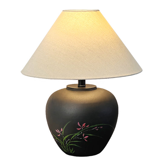 New Chinese Style - Plum Blossom & Orchid Ceramic Lamp