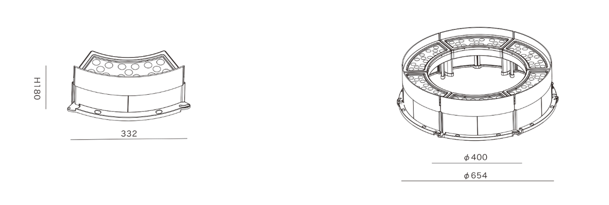 Curved Wall Washer Lighting (HL-TG654-30)