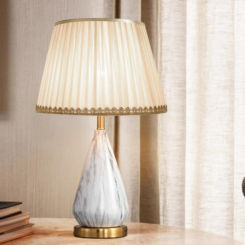 Marble ceramic table lamp