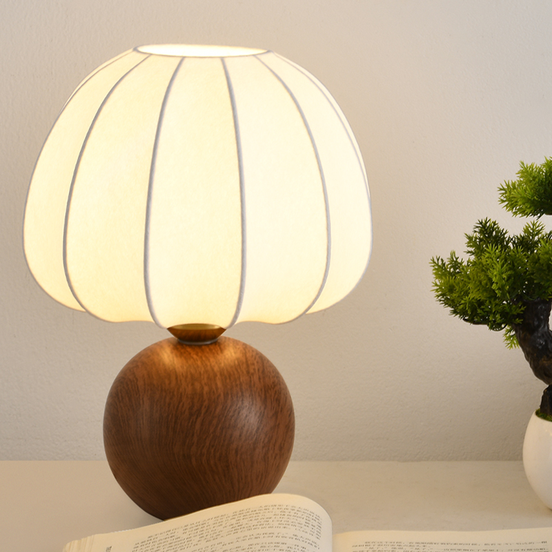 LED ceramic table lamp imitation silk lamp cover