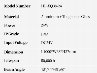 Rigid Linear Wall Washer (HL-XQ38-24)