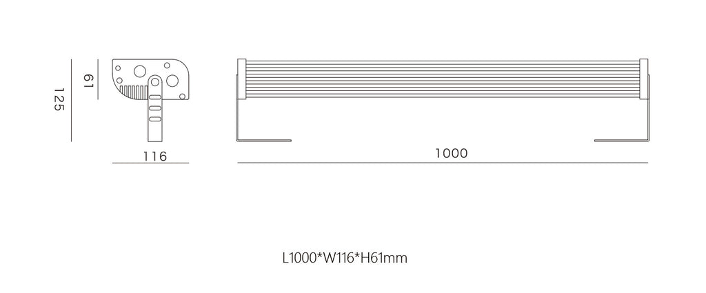 HM-XQ116-72 LED Wall Washer Light – IP65 Waterproof Outdoor Architectural Linear Lighting