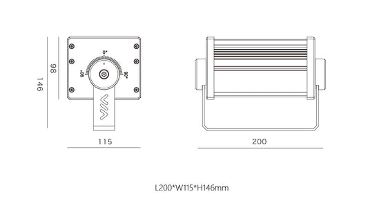 Flood Light HL-TG200-12 - 12W High-Power