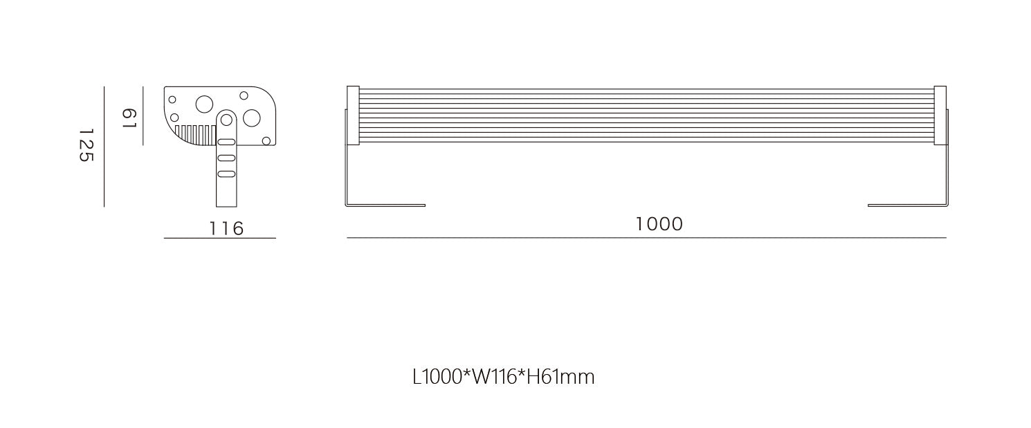 HM-XQ116-72 LED Wall Washer Light – IP65 Waterproof Outdoor Architectural Linear Lighting