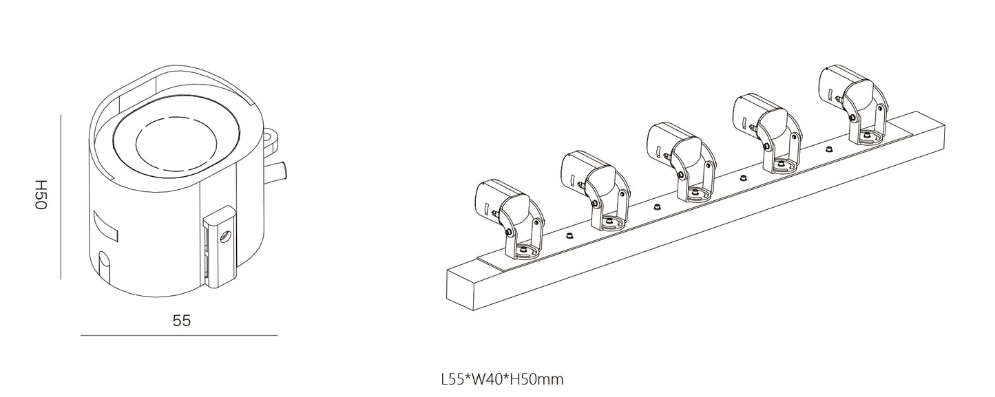 LED Chain Lamp | HL-BLD55-3 | Outdoor Lighting | IP65