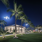 Modernist Architecture Estate Night