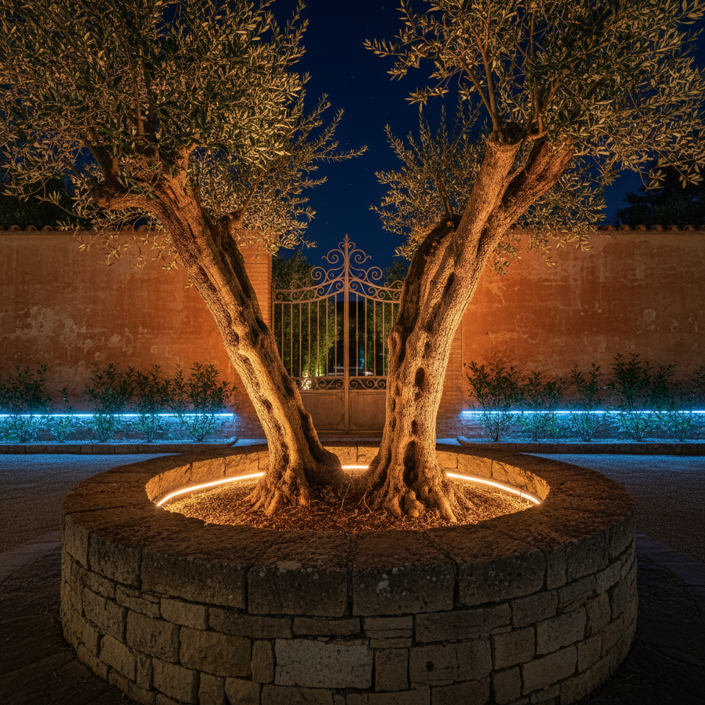 Tuscan Villa Entrance Close-Up